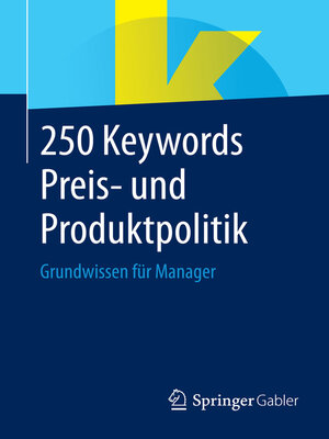 cover image of 250 Keywords Preis- und Produktpolitik